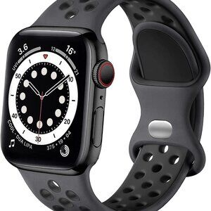 Lerobo Apple Watch Silicone Strap Black